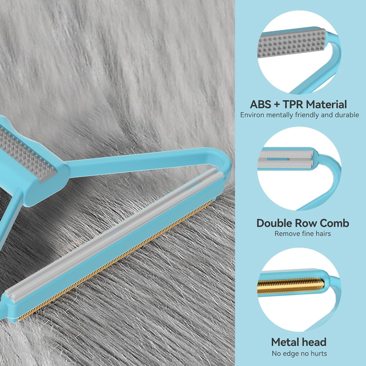Carpet Rake,Lint Remover,Carpet Rake for Pet Hair Removal,Lint Brush,Lint Shaver for Carpets, Car Mat,Couch,Pet Bed,Furniture & Rug(3-Pack)