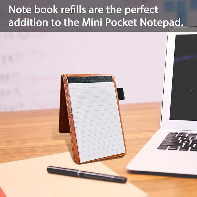8 Pcs Note Pads Refills 3 x 5 inches Memo Small Notebook Writing Pads with 30 Sheets Each Pad College Ruled Lined Paper NotePads White