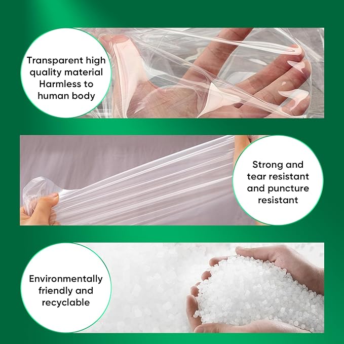 ZCHENBS® – Mattress Bags for Moving and Storage,Mattress Bag with Zippers,5 Mil Ultra-Thick Bed Bag,Waterproof,Anti-Tear,Heavy-Duty Mattress bag (Tansparent/Green, Green-Twin/Twin XL-(1 Pack))