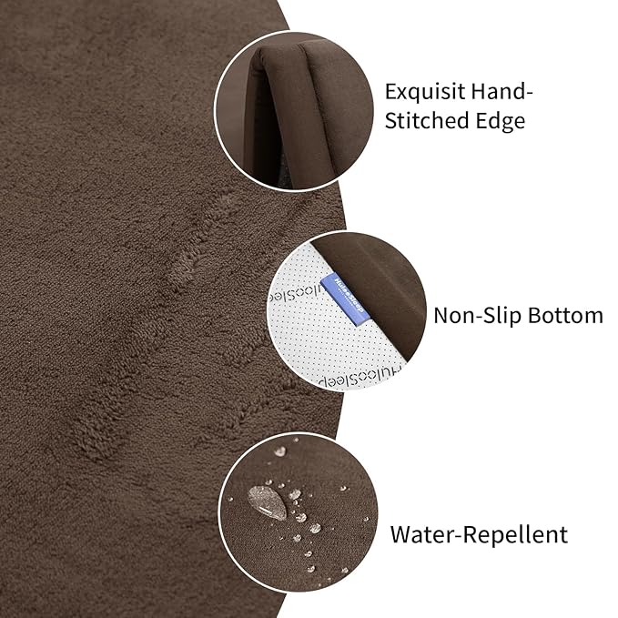Baby Play Mat for Floor,1.3" Thick Elasti-Foam 74×50 Playpen Mat for Toddlers Infant kids,Water-Repellent Soft Coral Velvet for Tummy Time, Non-Slip Backing for Crawling,Tatami Style(Dark Brown)