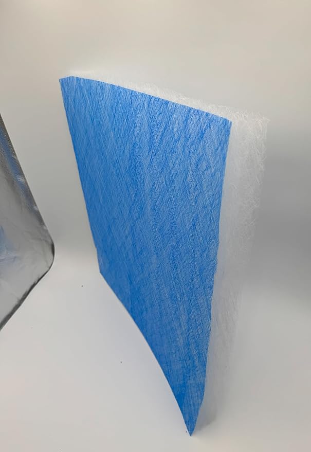 Paint Booth Exhaust Fiberglass Filter, Blue/White Paint Arrestor for Spray Booth (500/case, 20" x 20")