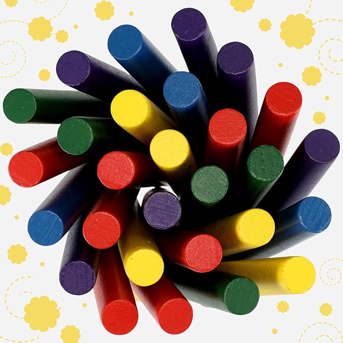 50 Pcs Rhythm Sticks for Kids Classroom Activities, 5 Colors 8 Inch Set of Music Sticks, Wooden Percussion Musical Instruments for Girls and Boys(Bright Color)