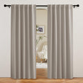 RYB HOME Blackout Curtains 80 inches Long Thermal Insulating Large Window Curtains for Living Room Sliding Glass Door Dining Home Office Backdrop, Sand, W 42 x L 80 per Panel, 2 Panels