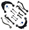 Detroit Axle - 12pc Front End Control Arms Kit for 2006-2007 Ford Fusion Mercury Milan, 2007 Lincoln MKZ, 2006 Zephyr, Lower For