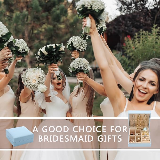 Bridesmaid Proposal Gifts Letter Cosmetic makeup bag bulk for Wedding Party Favors Bachelorette party decorations Toiletry Organizer Bag Makeup Case Gift (6, White&Pink)