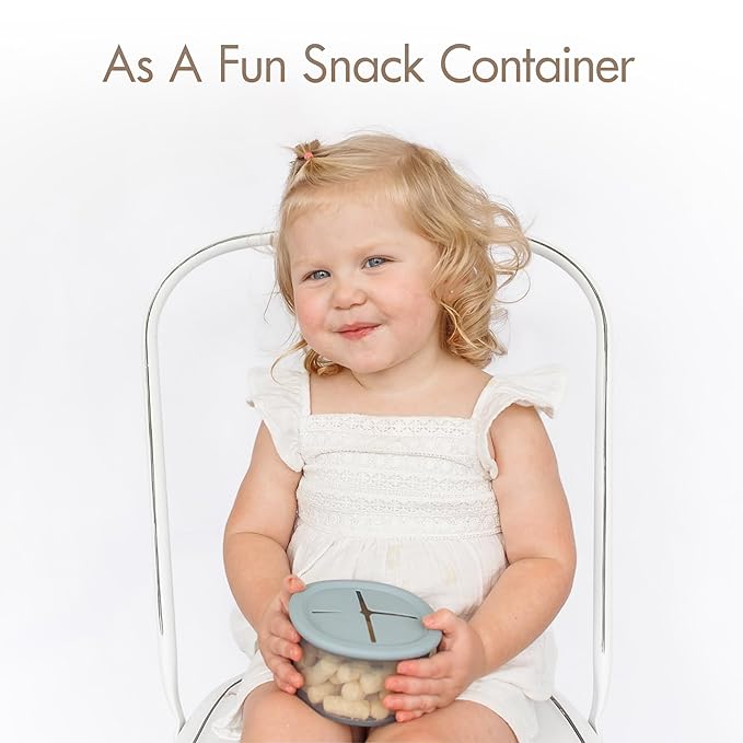 Moonkie Silicone Baby Food Containers | 8oz/4 oz Baby Food Storage Jars with Airtight Lids and A Snack Cup Lid | Freezer,Microwave and Dishwasher Safe, Reusable Baby Food Jars for Infant & Toddler