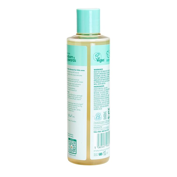 Childs Farm Baby Body Wash, Unfragranced, Gently Cleanses, Suitable for Newborns with Dry, Sensitive and Eczema-prone Skin, 8.4 Fl Oz