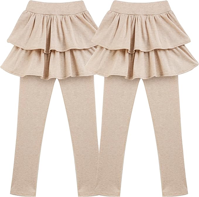 Girls School Uniform Pants Leggings with Skirts Stretch Warm Jegging 4-12 Years