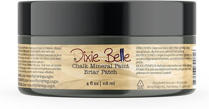 Dixie Belle Paint Company Chalk Finish Furniture Paint – Briar Patch (4oz) – Matte Chic Chalk Mineral DIY Furniture Paint