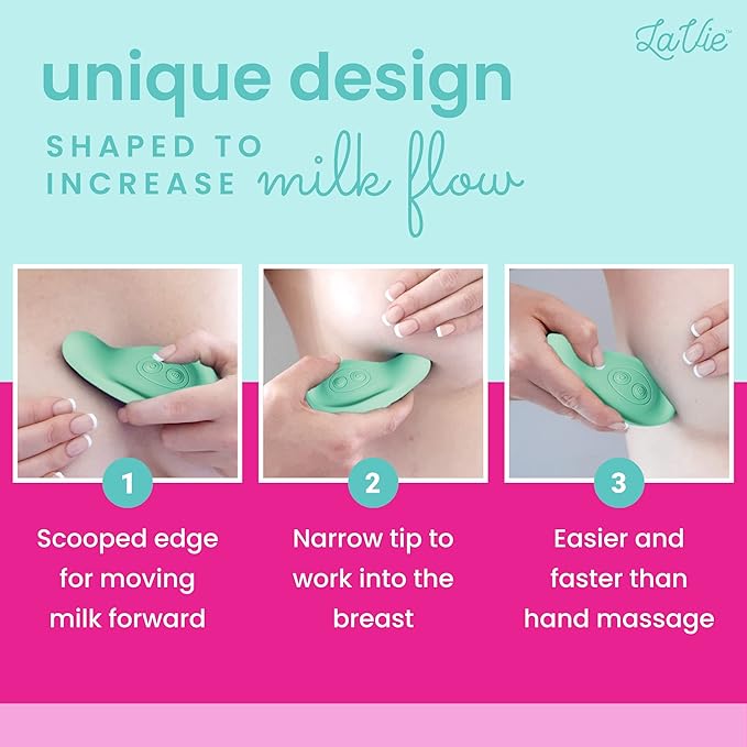 LaVie On The Go Lactation Massager for Breastfeeding, Nursing, Pumping, Support for Clogged Ducts, Mastitis, Engorgement During Travel