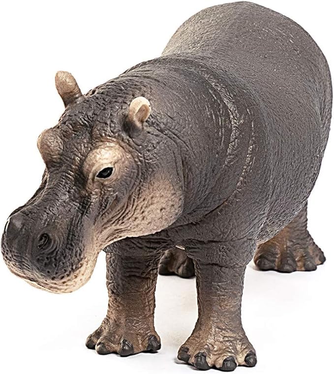 Schleich Wild Life Realistic Detailed Hippopotamus Figurine - Wild Hippo Figurine Toy for Play and Education, Highly Durable and Detailed, for Boys and Girls, Gift for Kids Ages 3+