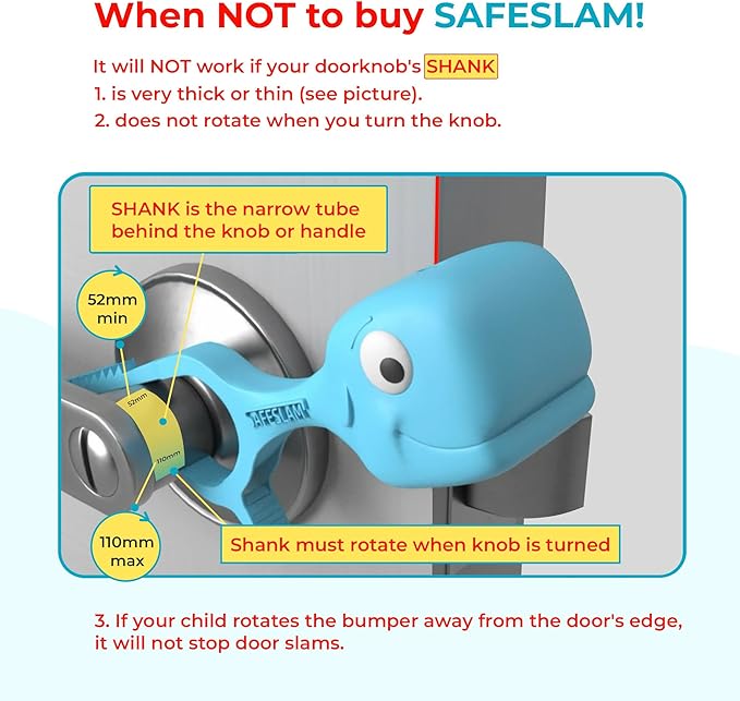 Baby Proofing Door Stopper, Door Pinch Guards Protect Child Fingers & PET Tails. Baby Safety Finger Protectors Prevent Pinch Injuries – Kids and Adults Love Whale Pinch Guard (Blue Pack of 2)