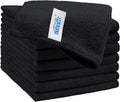 HOMEXCEL Black Microfiber Cleaning Cloth, 8 Pack Cleaning Towels for Kitchen, Lint Free, Scratch-Free, Highly Absorbent, and Reusable Cleaning Rags for House, Window and Glass, Cars, 11.5 X11.5 inch