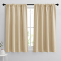 RYB HOME Blackout Curtains for Living Room - Room Darkening Curtains Polyester Thermal Insulated Drapes Privacy Protect for Bedroom Entryway, W 42 x L 45, Biscotti Beige, 2 Pcs