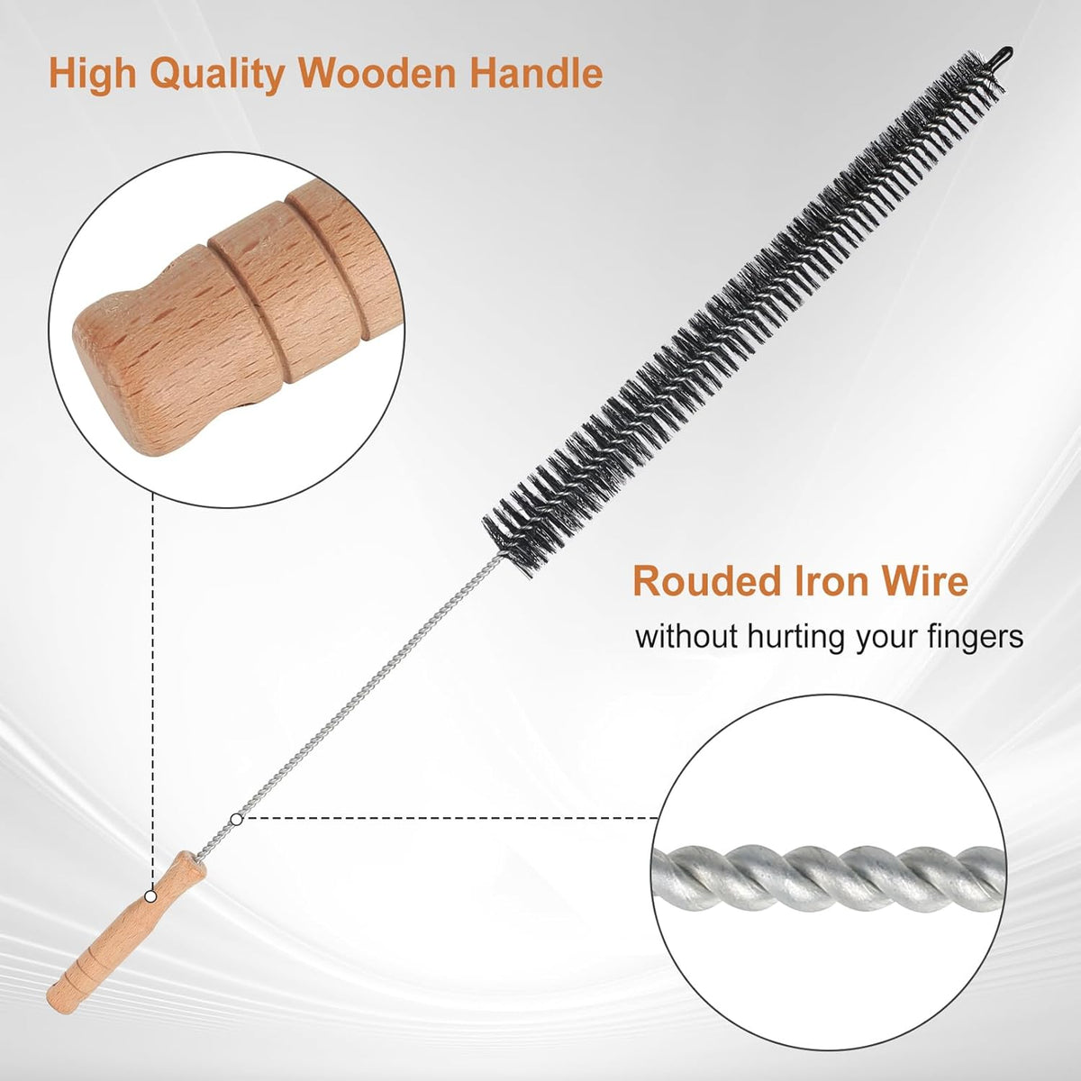 Dryer Cleaner Vent Brush - 70cm or 75cm Long Flexible Dryer Vent Cleaner & Refrigerator Condenser Coil Brush Long Flexible Refrigerator Coil Cleaning Brush (Short Brush)