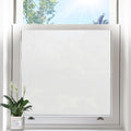 Privacy Window Film Static Cling, Frosted Glass Decorative Window Film with 96% UV Blocking, Non-Adhesive Removable Window Cling for Home Office Bathroom, 23.6 x 118.1 Inches, White