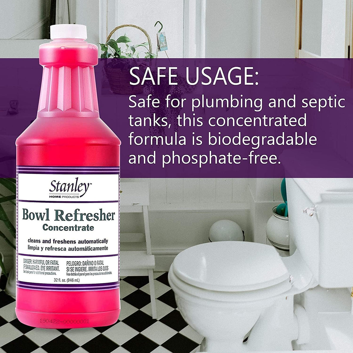 STANLEY HOME PRODUCTS Bowl Refresher Concentrate – Cleans and Freshens Toilets Automatically – 32 fl. oz. (2 Pack)