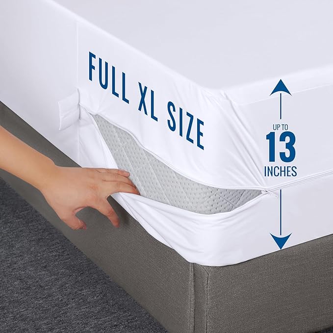 Utopia Bedding Zippered Mattress Encasement Full XL Size (Pack of 10), 100% Waterproof, Dust Mite and Bed Bug Proof Mattress Protector, Absorbent 6-Sided Mattress Cover
