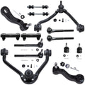 Detroit Axle - Front End 14pc Suspension Kit for Chevy GMC C1500 C2500 C3500 Suburban, 2 Upper Control Arms 2 Lower Ball Joints