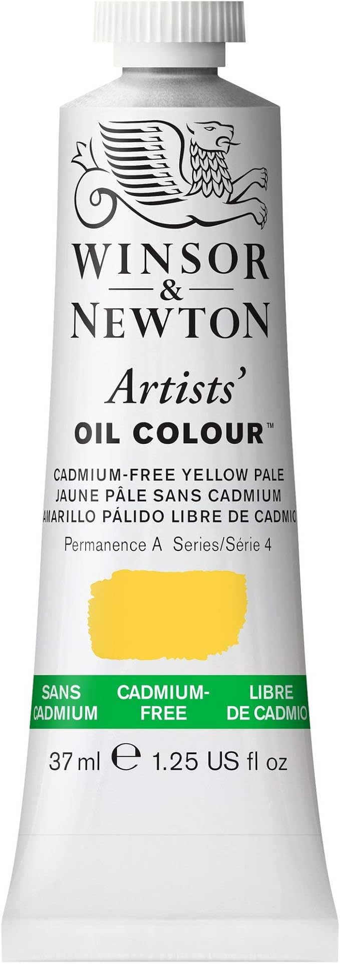 Winsor & Newton Artists' Oil Color, 37ml (1.25 oz) Tube, Cadmium-Free Yellow Pale