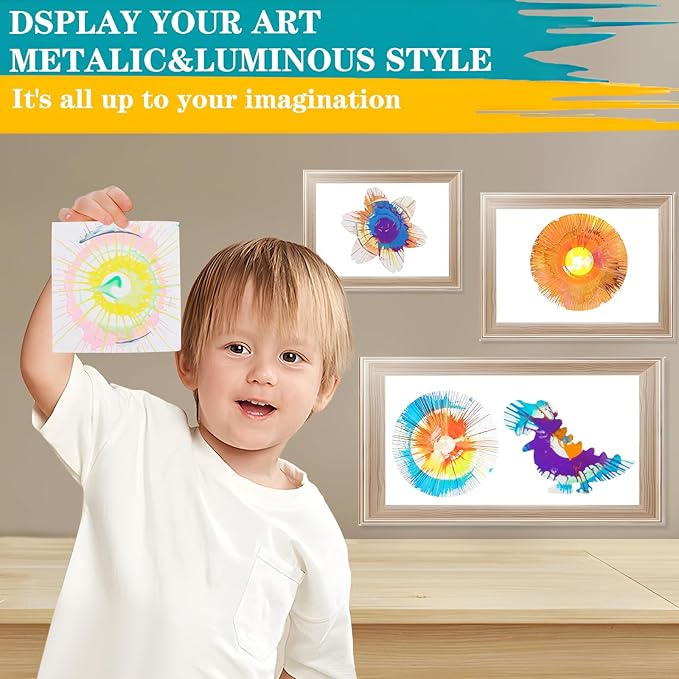 Wings Giant Paint Spin Art Machine Kit for Kids, Paint Spinner with Splatter Guard, Thicker Painting Spinner Arts & Crafts Gifts for Birthday, Toys Kits Set for Boys Girls Ages 6 7 8 9 10