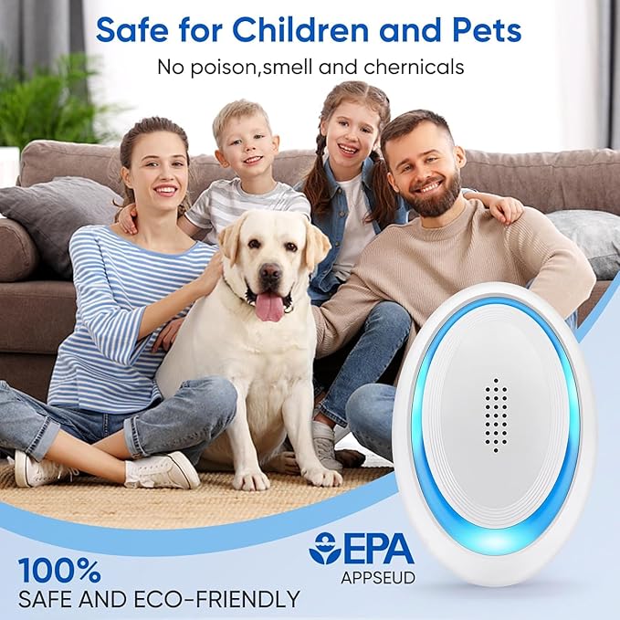 2025 Upgraded Spider Repellent Indoor, 6 Pack Ultrasonic Pest Repeller, Roach Repellent Plug, Roach Repellent Plug for Roach, Rodent, Mouse, Mosquito, Mice, Ant, Bugs Electronic Plug-in Pest Control