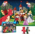 Jumbo Fairy Tales Floor Puzzle for Kids, Large Jigsaw Puzzles 35 Piece for Kids Ages 3-5,Preschool Learning & Education Toys, Gifts for 4-8 Year Old Boys and Girls (Kingdom Story)
