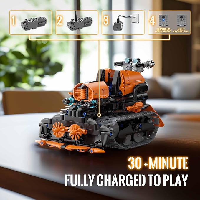 STEM Building Toys for Kids 6-14, 5in1 STEM Robot Building Kit for Kid, Remote & APP Controlled Tank Bulldozer Robot Building Blocks Set Birthday Xmas Gifts Ideas for Boys Girls (689PCS)