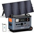 OSCAL PowerMax 6000 Solar Generator with 400W Solar Panel, 120V/240V Portable Power Station 6000W AC Outlets (7200W Peak), 2200W AC Charging/2400W Solar Charging, Emergency for Home, Battery Backup