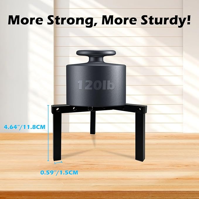 Three Legs Adjustable Metal Plant Stand for 5"-10" Plant Pot – Indoor & Outdoor (Black, 1 Pack)