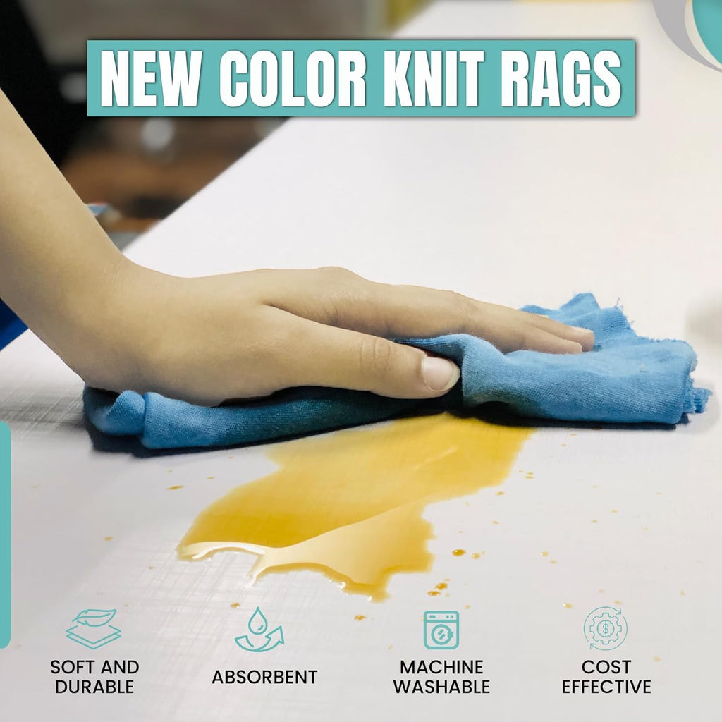 Premium Color Knit Cleaning Rags (600 lbs Pallet - 60x10 lbs. Bag) – Shop Rags Bulk for Workshops, Mechanics, Painters, and Home Use, Multipurpose Cotton T-Shirt Rags