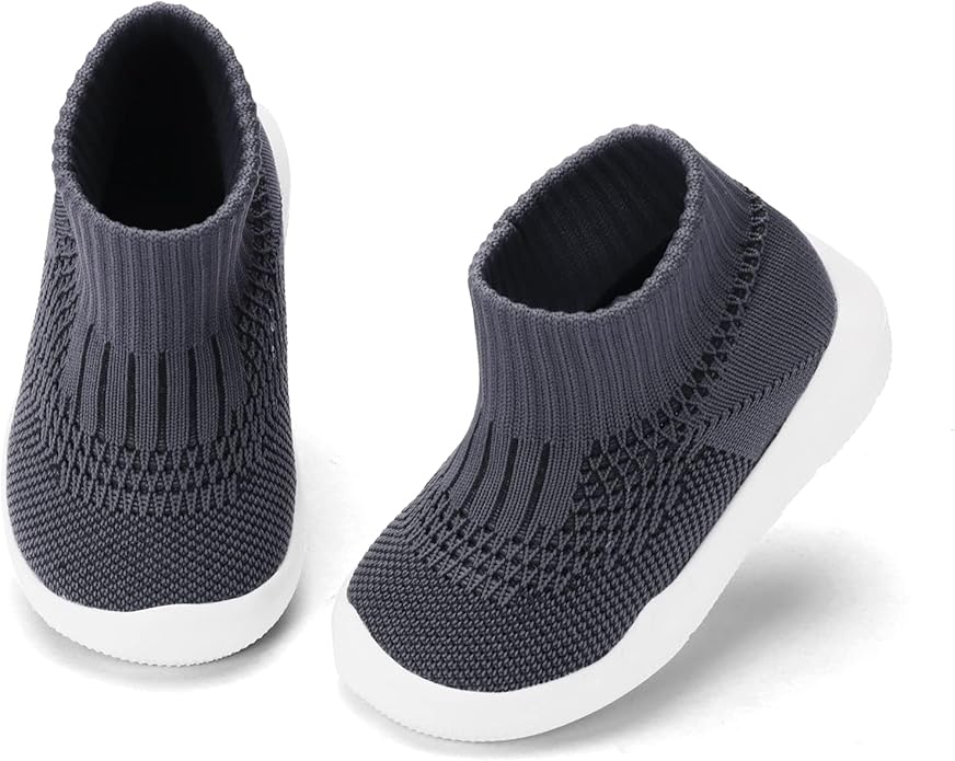 Engtoy Baby Shoes & Socks - Non-Slip Breathable Slippers with Soft Rubber Sole - Baby Boys & Girls Slip On Sneakers