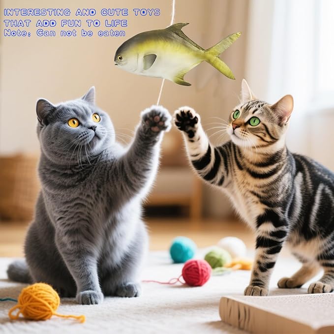 10 Pcs Realistic Fake Fish 6 Types Lifelike Stuffed Artificial Fish Models Rubber Fishs for Photography Props, Party Favor Display, Kitchen Decor