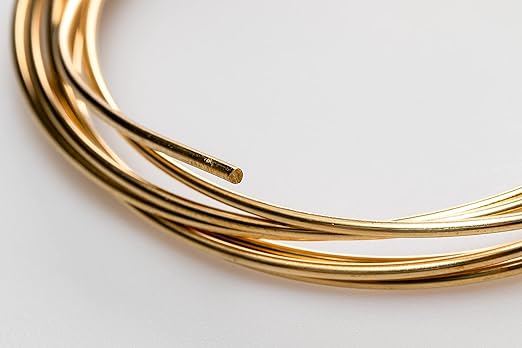 18 Gauge, Jeweler's Brass Wire, Red Brass, Round Dead Soft CDA #230 Alloy Jewelry Grade - 25FT by CRAFT WIRE
