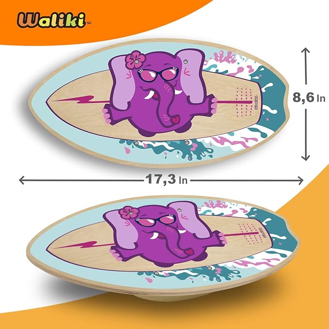 WALIKI Wood Balance Board | Ages 3-8 | Toddlers and Kids |