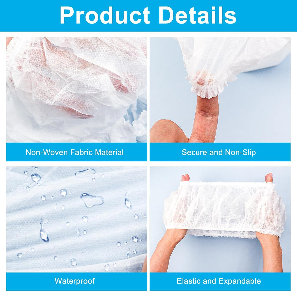 100 Pack Disposable Toilet Seat Cover Waterproof Non-Woven Fabric, Disposable Toilet Seat Covers for Travel, Disposable Seat Covers for Outing Hotel Hospital Public Toilet (Individual Package