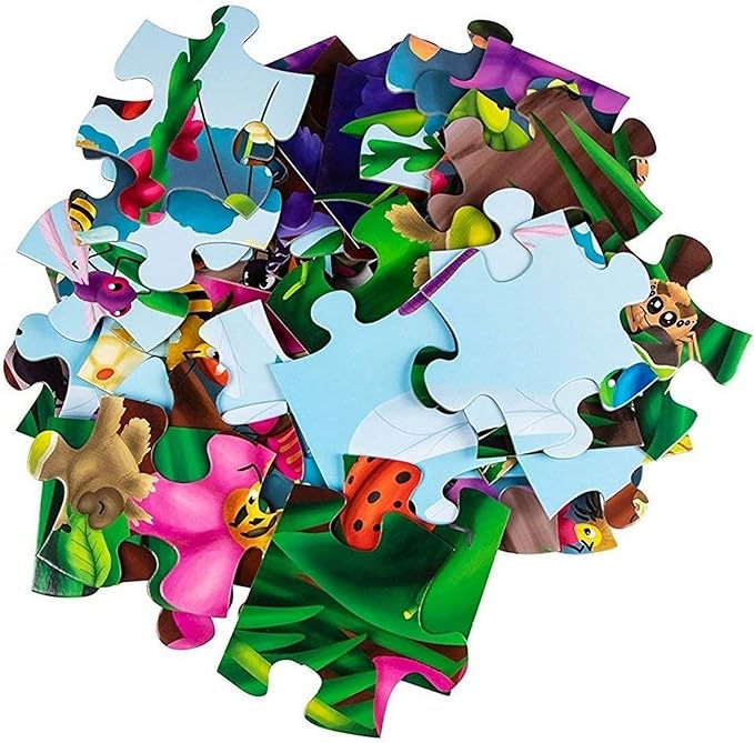 BLUE PANDA Preschool Learning Giant Floor Activity Set - 48-Piece, 2 ft x 3 ft, Multicolor - Bugs & Insects Theme & Skill Building for Toddler Learning