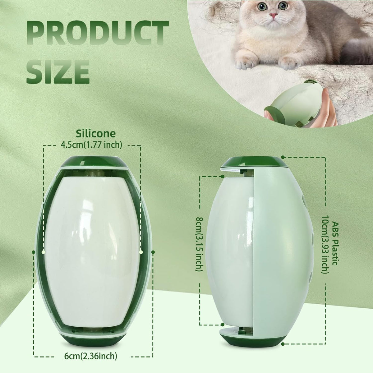 Upgrade Reusable Lint Roller for Pet Hair, Portable Washable Sticky Rollers for Clothes, Super Sticky Home Travel Lint Roller Ball Remover Clothes Plush, Hair, Dust(Green)