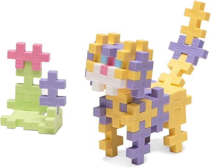 Plus Plus 70 Piece Interlocking Building Blocks for Kids, Open Ended Connecting Toys, Stem Bin Classroom Mini Manipulatives - Pastel Mix Play Tube