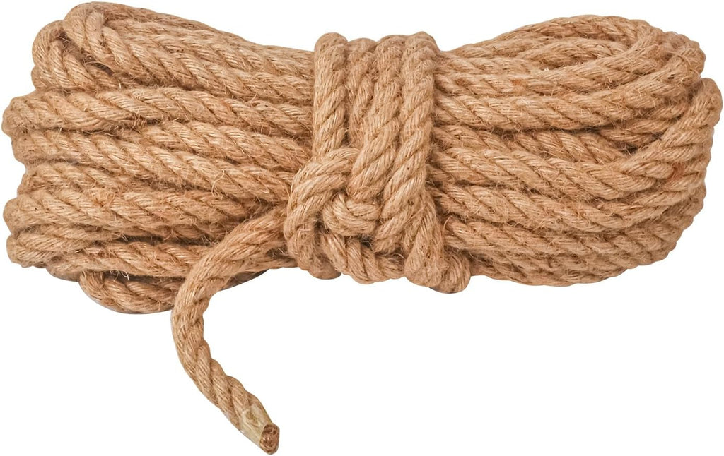 3/4 inch Hemp Rope, 82 Feet Twisted Manila Rope for Scratching Posts, Camping, Garden, Crafts, DIY Projects