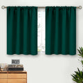 BGment Emerald Green Blackout Curtains 36 Inch Length for Kitchen Window - Short Thermal Insulated Drapes Room Darkening with Rod Pocket for Bathroom Cafe Rv Window, 42 x 36 Inch, 2 Panels
