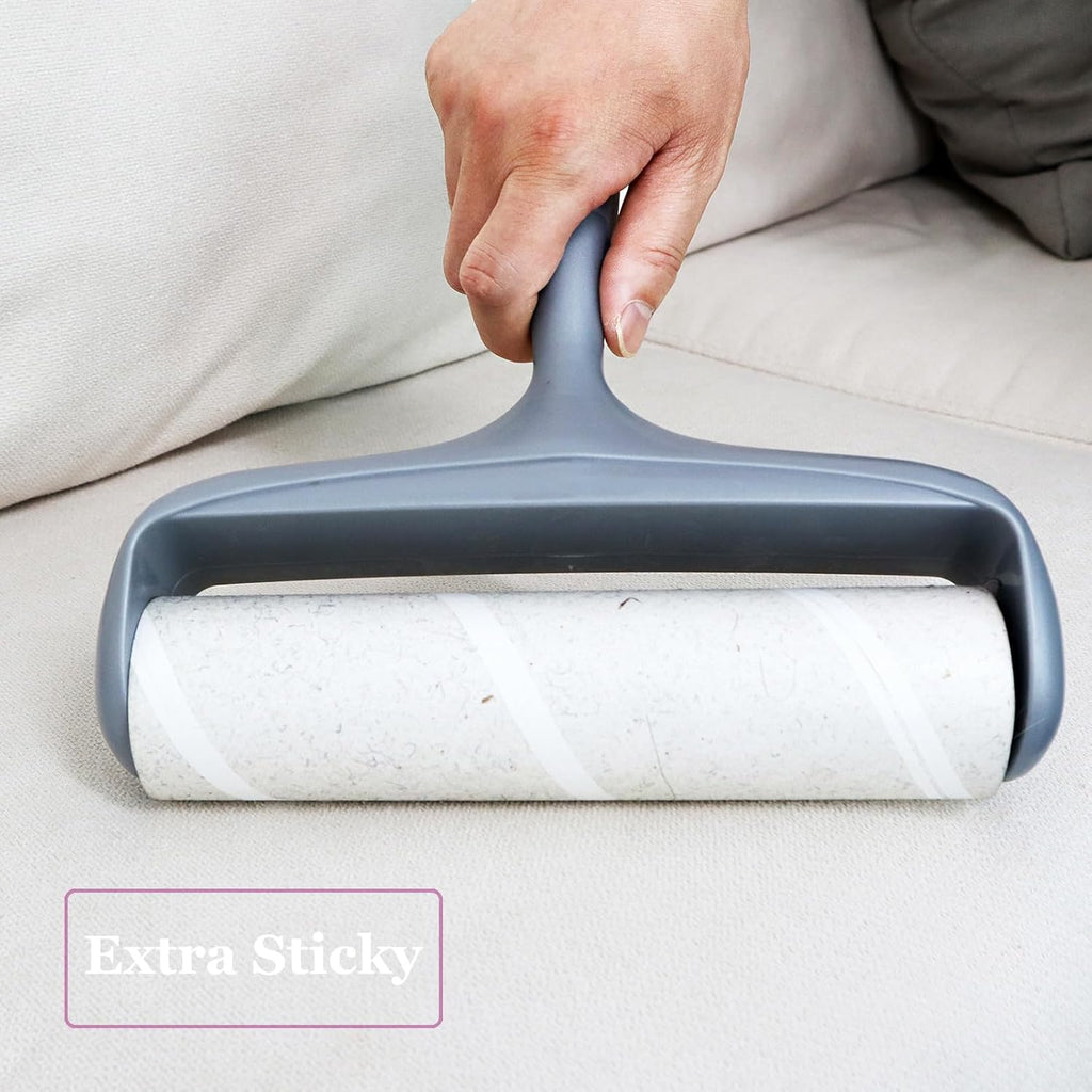 8 inch Large Surface Roller Refill Compatible with Scotch-Brite Pet Hair Pickup Extra Sticky Large Lint Roller Replacement 60 Easy-Tear Adhesive Sheets per Refill Pack of 6 Rolls 360 Sheets Total