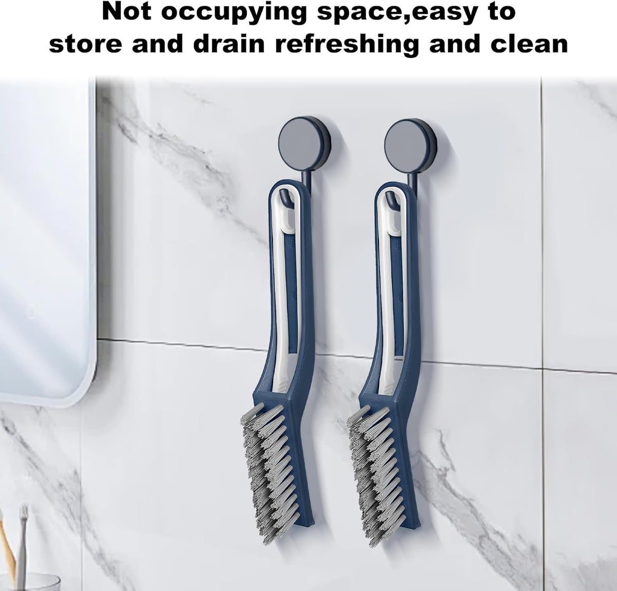 Bristle Brush - Hard Bristle Crevice Cleaning Brush Tools for Household Use, Kitchen, Bathroom, Window, Toilet, Corners, Multi Purpose Hard Bristle Brushes for Deep Cleaning Gap (2 pcs)