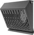 Vent Systems 4" Inch Exhaust Vent Cover with Rubber Gasket - Graphite Black Galvanized Steel - Robust Weatherproof Outdoor Air Exhaust Box - Duct or Surface Mounting - Rain and Snow Protection