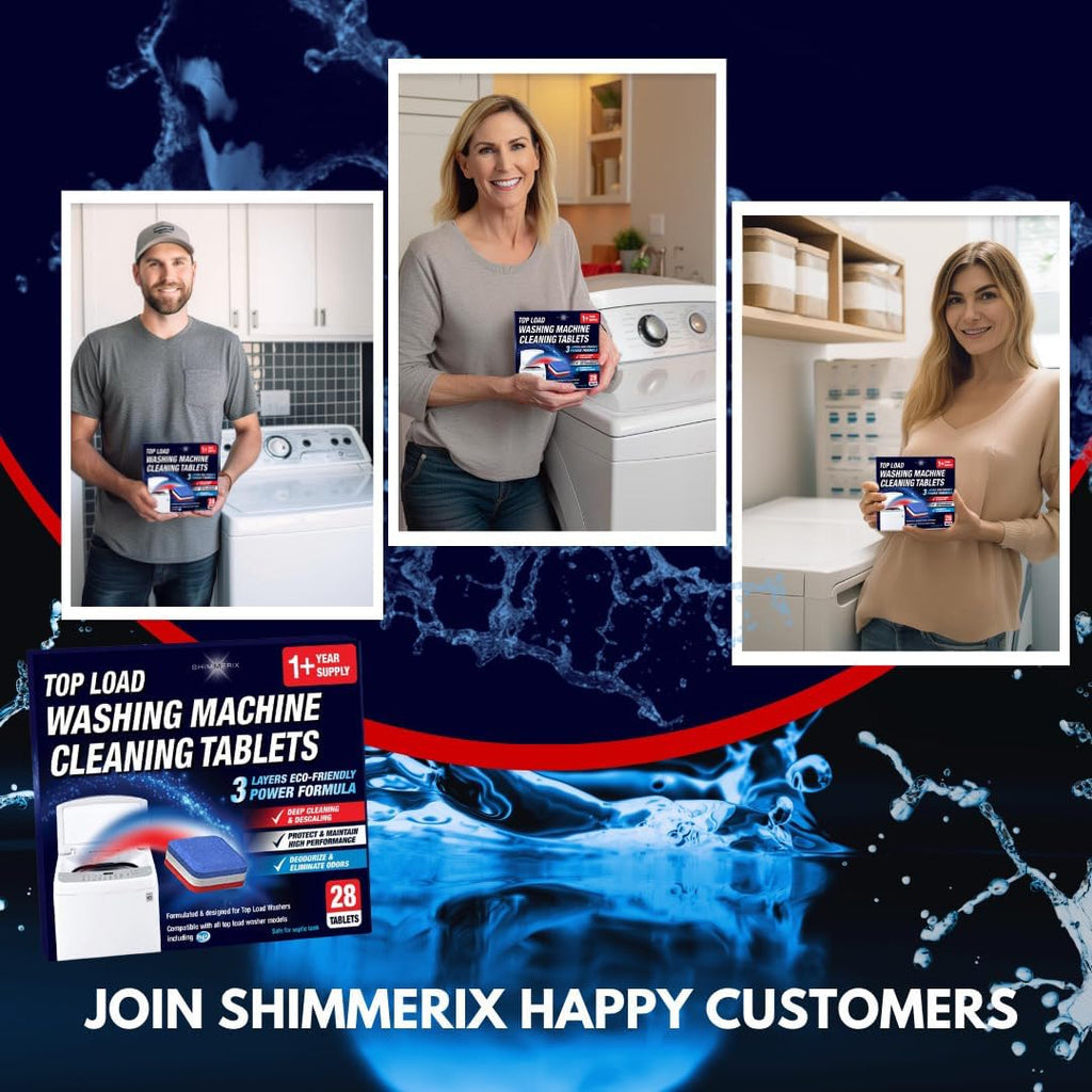 Washing Machine Cleaner Tablets 14 Pack for HE Top Load - Eco Friendly Washer Machine Cleaning Tablets - 3 Layers Septic Safe Wash Machine Full Deodorizer Descaler Protector - 1 Plus Year Supply