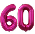 GOER Number 60 Balloons for 60th Birthday Party Decorations,42 Inch Jumbo Foil Helium Balloons for 60th Anniversary (Bright Peach)