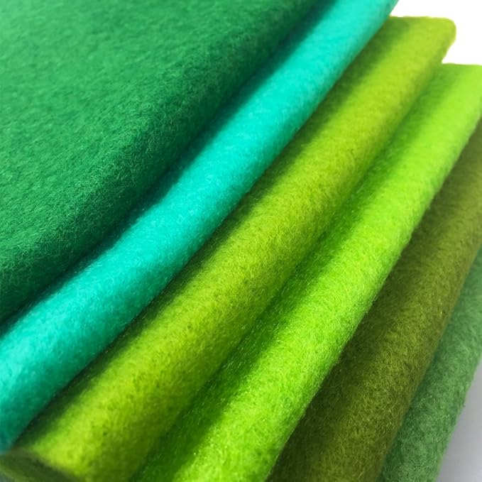 flic-flac 42pcs1.4mm Thick Soft Felt Fabric Sheet Assorted Color Felt Pack DIY Craft Sewing Squares Nonwoven Patchwork (10cm * 10cm)