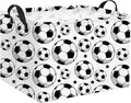 HIYAGON Rectangular Soccer Basket Kids Gift Basket Baby Boy Basket Kids Toy Storage Bin Basket Organizer Box Soccer Room Decor(Soccer)