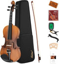 Eastar 1/4 Violin Set Fiddle for Beginners with Hard Case, Rosin, Shoulder Rest, Bow, and Extra Strings (Imprinted Finger Guide on Fingerboard), EVA-3