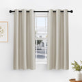 PONY DANCE Cream Window Curtain Panels 40 inch Length - Thermal Insulated Room Darkening Drapery Top Gromments for Kitchen/Bathroom/RV Camper, W 42 x L 40, 2 Panels Set